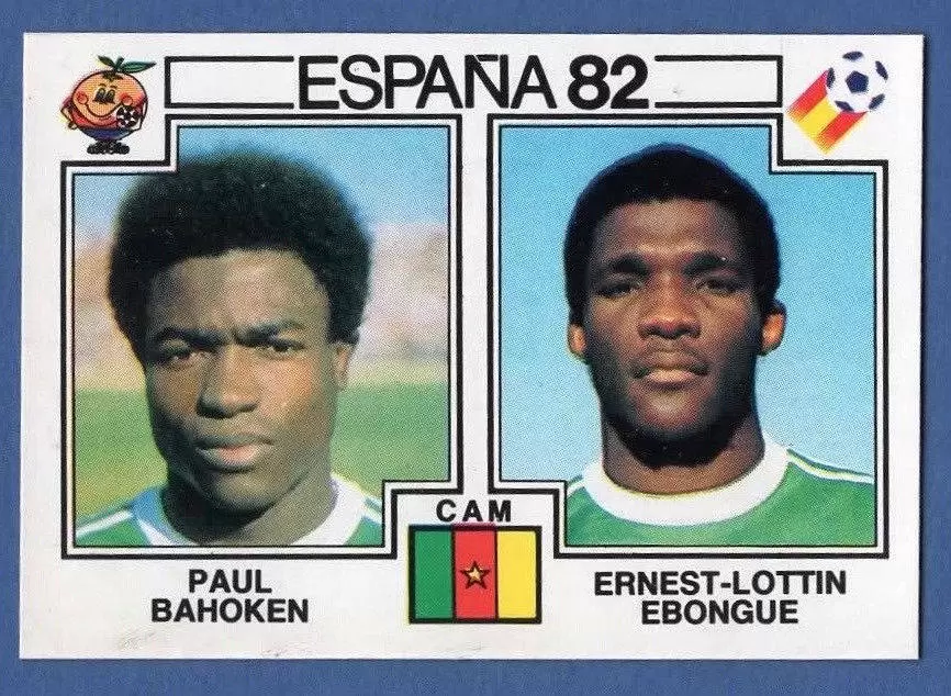 España 82 World Cup - Paul Bahoken & Ernest-Lottin Ebongue - Cameroun