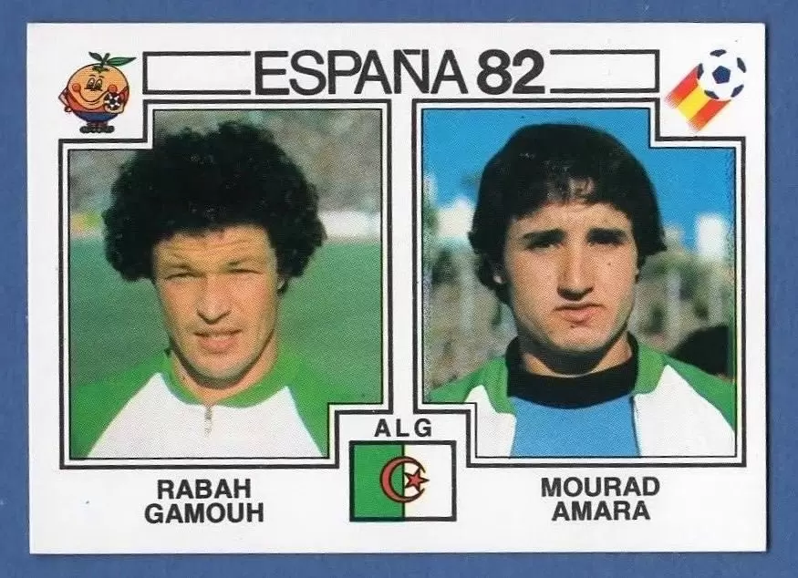 España 82 World Cup - Rabah Gamouh & Mourad Amara - Algerie