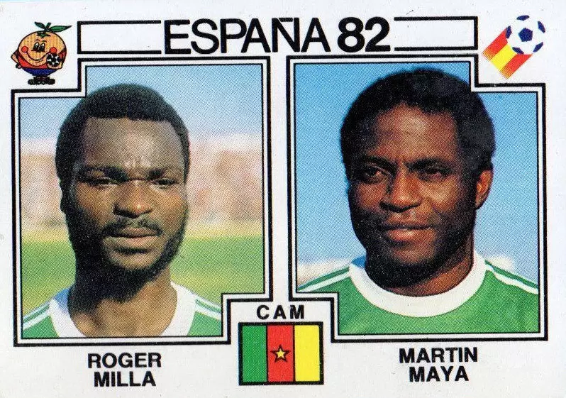 España 82 World Cup - Roger Milla & Martin Maya - Cameroun