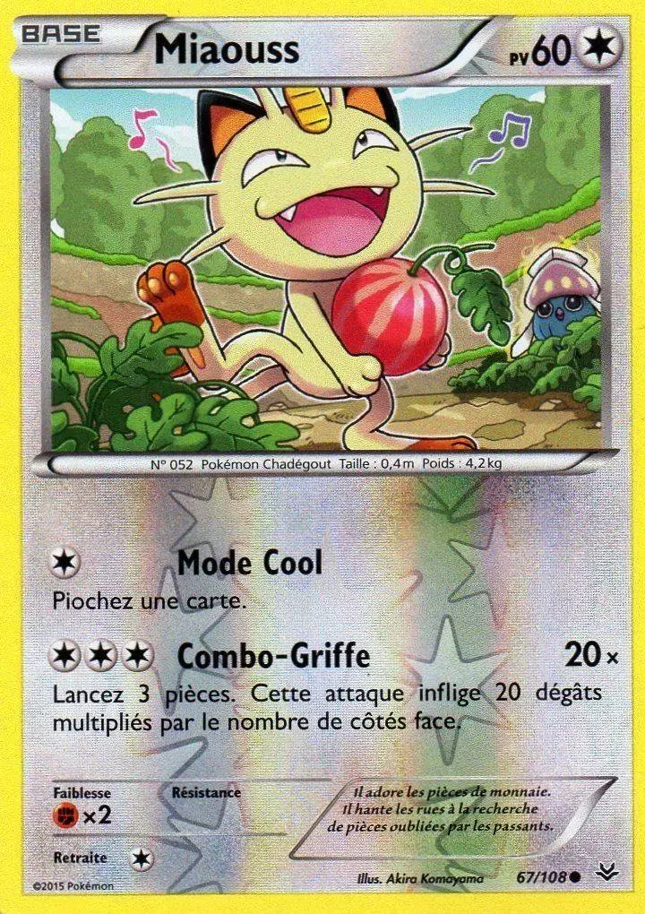 Pokémon XY Ciel rugissant - Miaouss Reverse