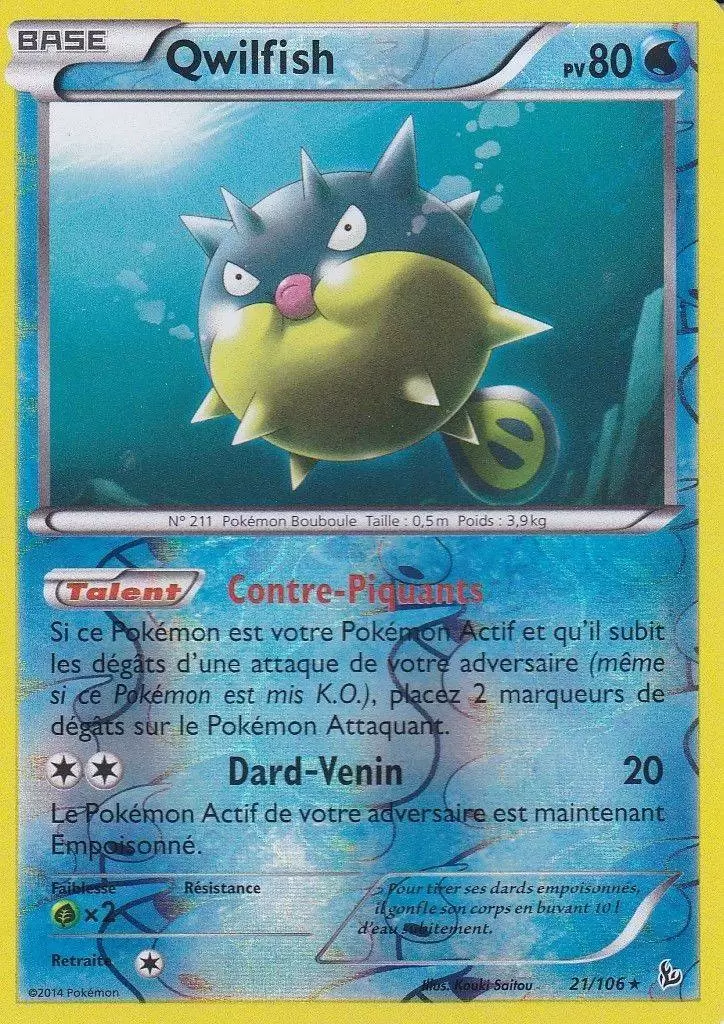 Pokémon XY Etincelles - Qwilfish Reverse