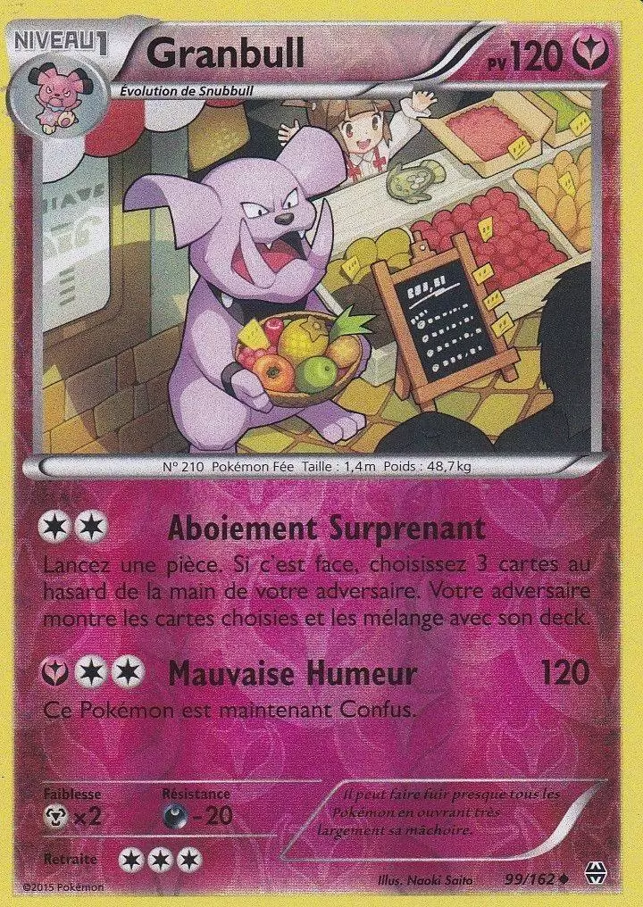 Pokémon XY Impulsion Turbo - Granbull Reverse