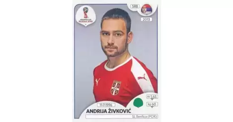427 ANDRIJA ZIVKOVIC SERBIA UPDATE STICKER WORLD CUP RUSSIA 2018 PANINI 