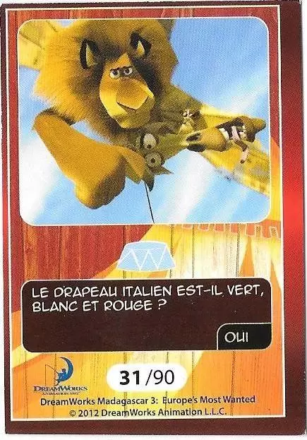 Le Collector Madagascar 3 (CORA / Match) - MELMAN - Question 1