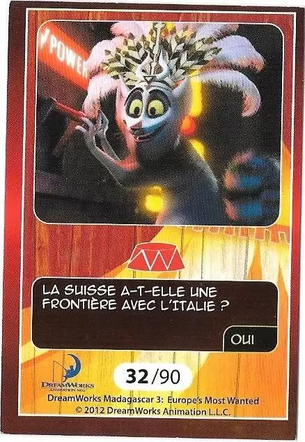 Le Collector Madagascar 3 (CORA / Match) - LE ROI JULIAN- Question 1