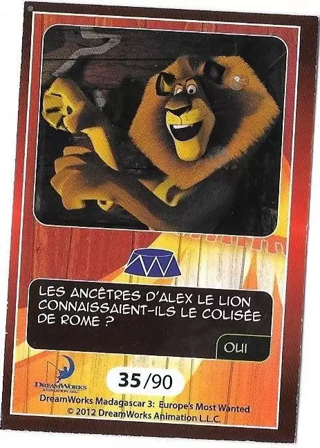 Le Collector Madagascar 3 (CORA / Match) - ALEX - Question 3