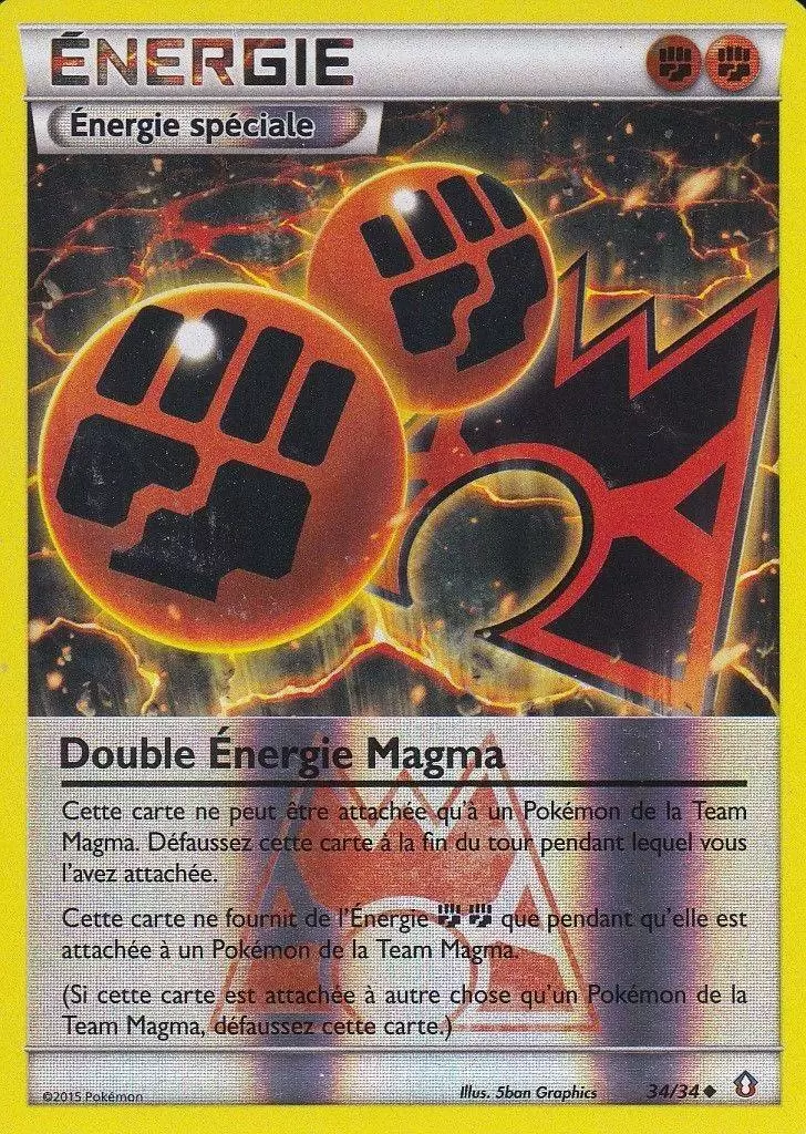 Pokémon XY Double Danger - Double Énergie Magma Reverse