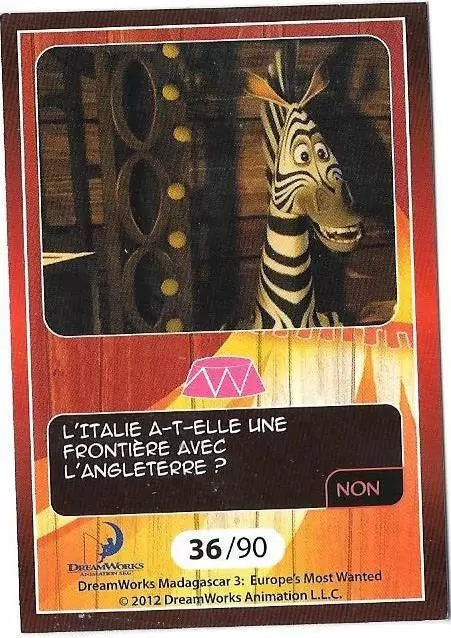 Le Collector Madagascar 3 (CORA / Match) - MARTY - Question 3
