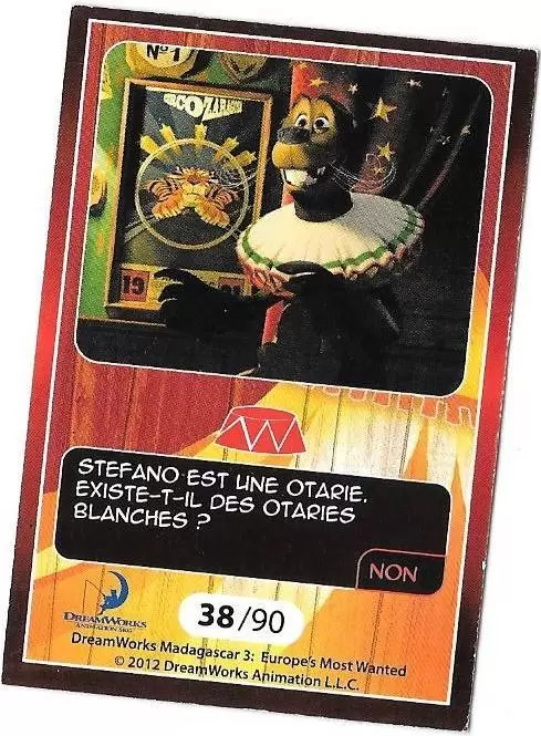 Le Collector Madagascar 3 (CORA / Match) - STEFANO - Question 1