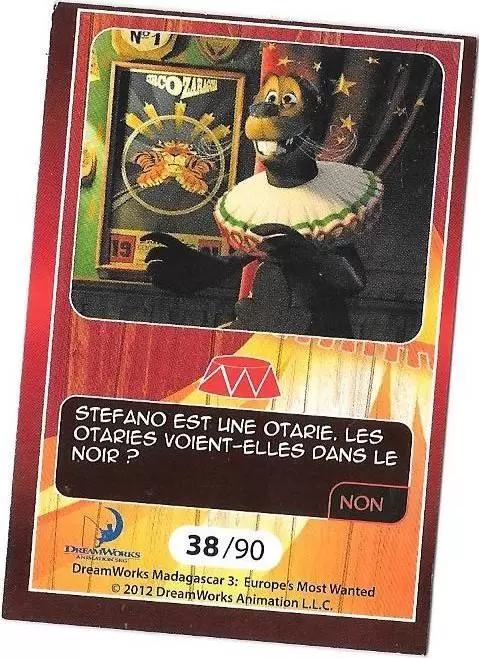 Le Collector Madagascar 3 (CORA / Match) - STEFANO - Question 2