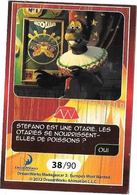 Le Collector Madagascar 3 (CORA / Match) - STEFANO - Question 3