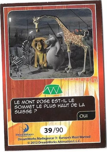 Le Collector Madagascar 3 (CORA / Match) - MELMAN - Question 2