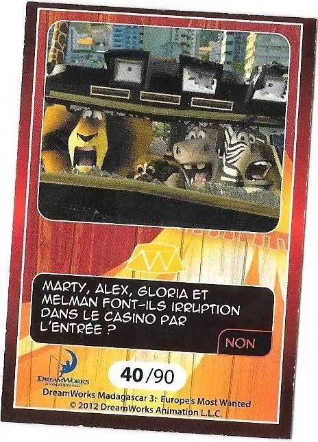 Le Collector Madagascar 3 (CORA / Match) - GLORIA - Question 2