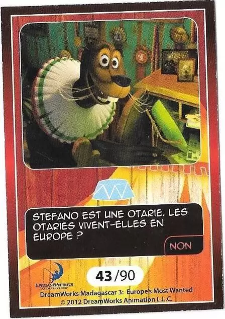 Le Collector Madagascar 3 (CORA / Match) - STEFANO - Question 1