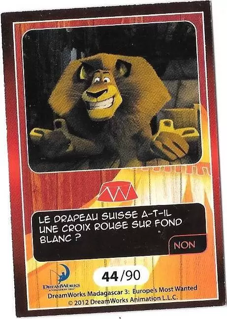 Le Collector Madagascar 3 (CORA / Match) - ALEX - Question 1