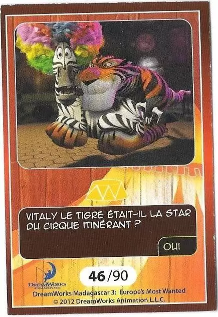 Le Collector Madagascar 3 (CORA / Match) - VITALY - Question 1