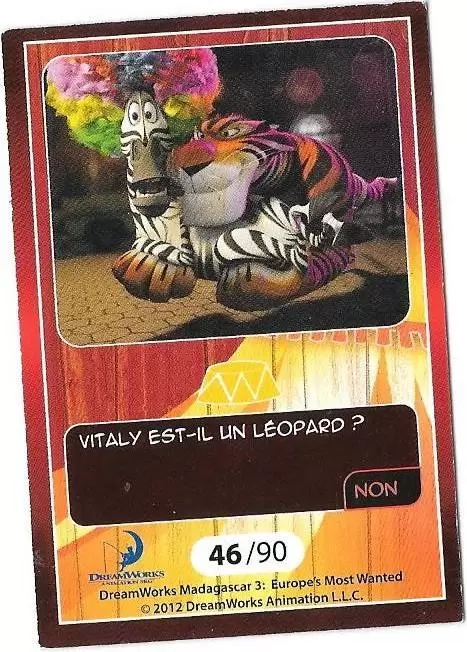Le Collector Madagascar 3 (CORA / Match) - VITALY - Question 2