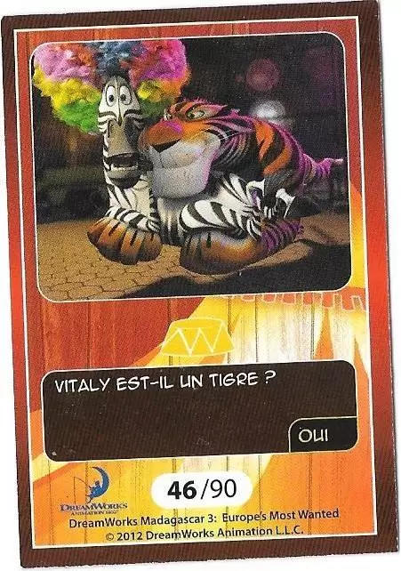 Le Collector Madagascar 3 (CORA / Match) - VITALY - Question 3