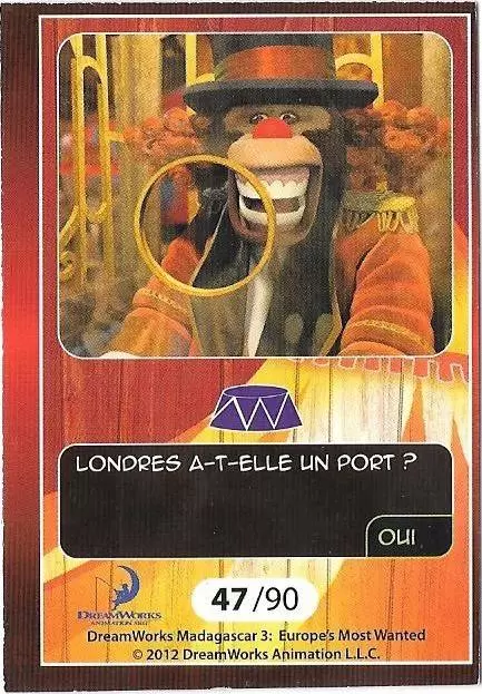Le Collector Madagascar 3 (CORA / Match) - MASON ET PHIL - Question 2