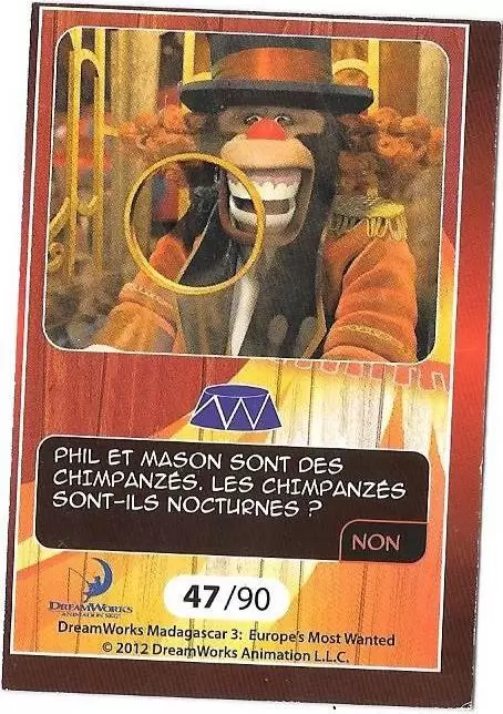Le Collector Madagascar 3 (CORA / Match) - MASON ET PHIL - Question 4