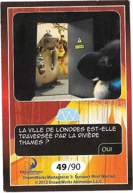 Le Collector Madagascar 3 (CORA / Match) - GLORIA - Question 1
