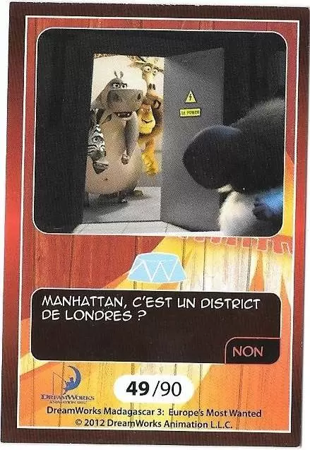 Le Collector Madagascar 3 (CORA / Match) - GLORIA - Question 2