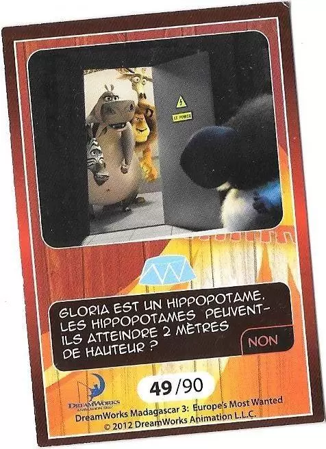 Le Collector Madagascar 3 (CORA / Match) - GLORIA - Question 3