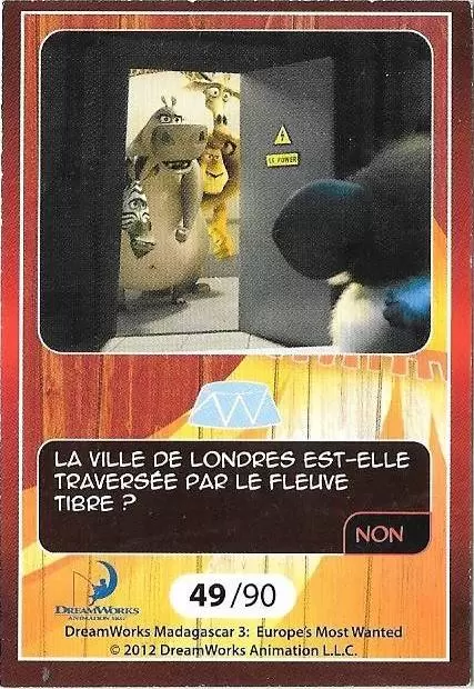 Le Collector Madagascar 3 (CORA / Match) - GLORIA - Question 4
