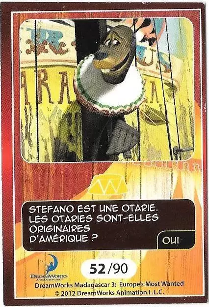 Le Collector Madagascar 3 (CORA / Match) - STEFANO ET MARTY - Question 1