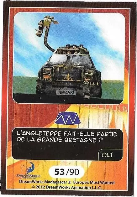 Le Collector Madagascar 3 (CORA / Match) - MELMAN - Question 1