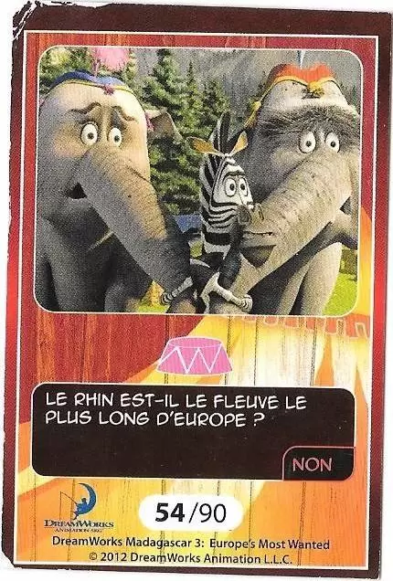 Le Collector Madagascar 3 (CORA / Match) - LES ELEPHANTS - Question 2