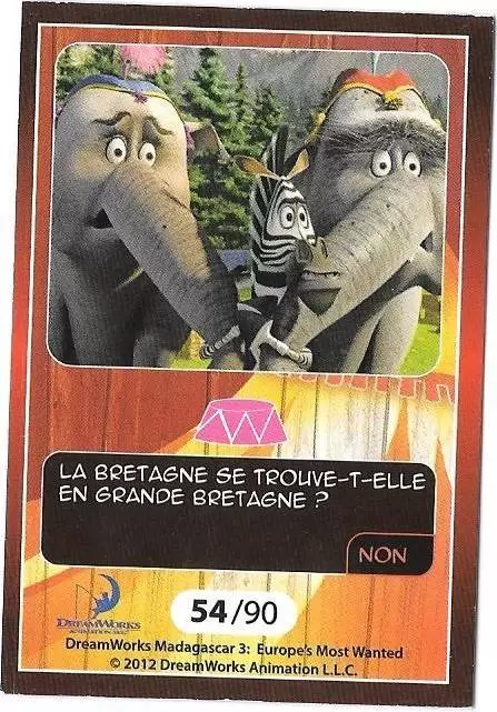 Le Collector Madagascar 3 (CORA / Match) - LES ELEPHANTS - Question 3