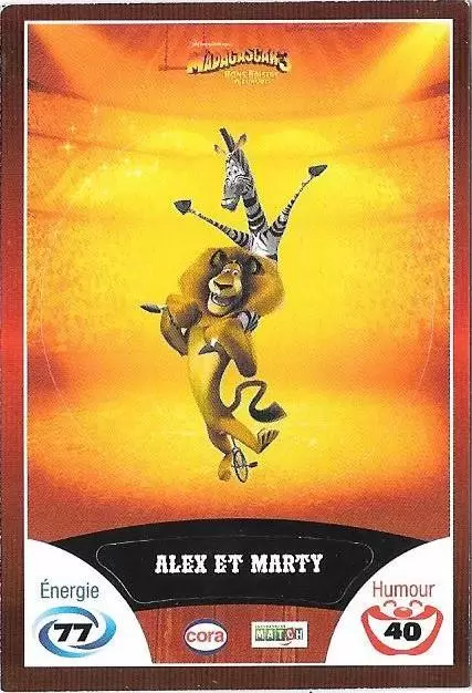 Le Collector Madagascar 3 (CORA / Match) - ALEX ET MARTY- Code