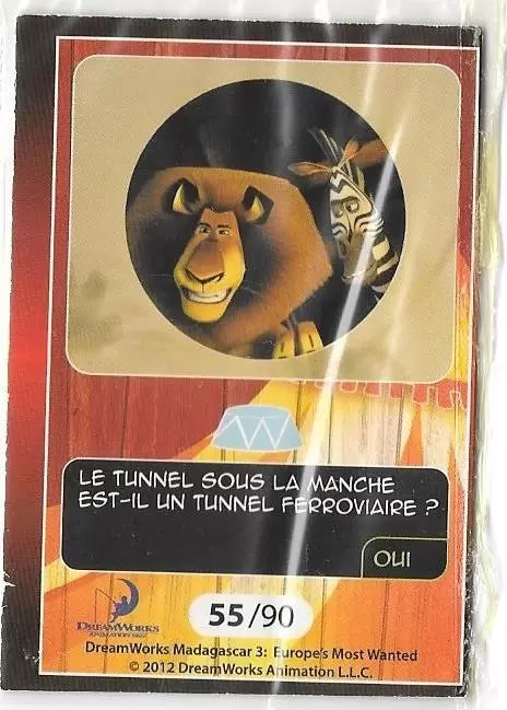 Le Collector Madagascar 3 (CORA / Match) - ALEX ET MARTY - Question 1