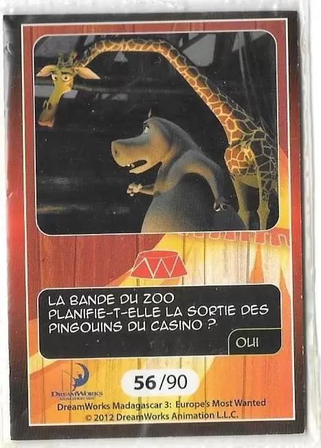 Le Collector Madagascar 3 (CORA / Match) - GLORIA - Question 1