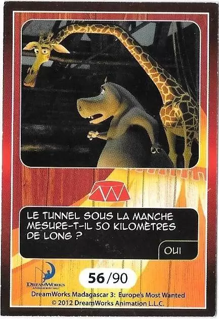 Le Collector Madagascar 3 (CORA / Match) - GLORIA - Question 3