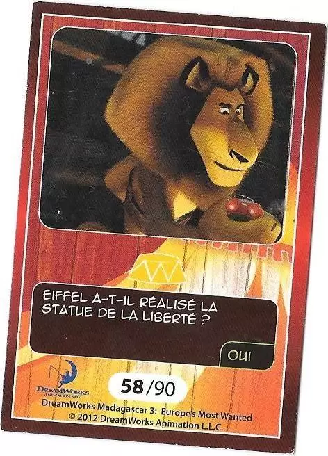 Le Collector Madagascar 3 (CORA / Match) - ALEX- Question 4