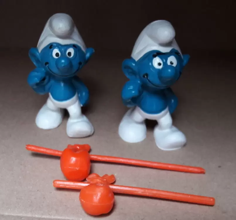 Smurfs figures Schleich - Smurf with stick bag (Bully)