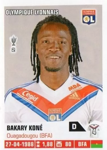 Foot 2013-2014 - Bakary Kone - Olympique Lyonnais