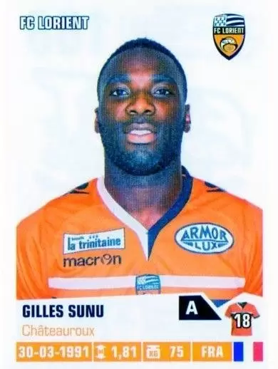 Foot 2013-2014 - Gilles Sunu - FC Lorient