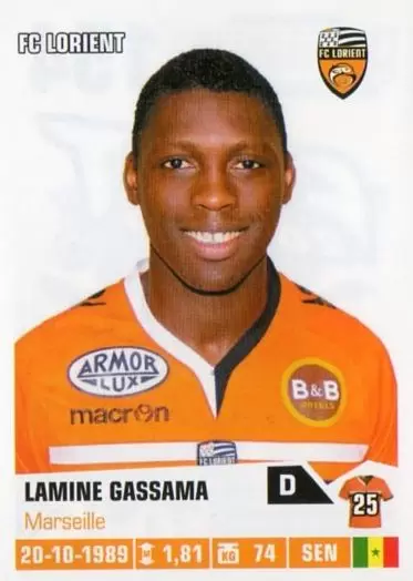 Foot 2013-2014 (France) - Lamine Gassama - FC Lorient