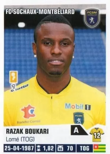 Foot 2013-2014 - Razak Boukari - FC Sochaux-Montbeliard