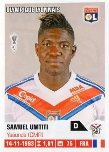 Foot 2013-2014 (France) - Samuel Umtiti - Olympique Lyonnais