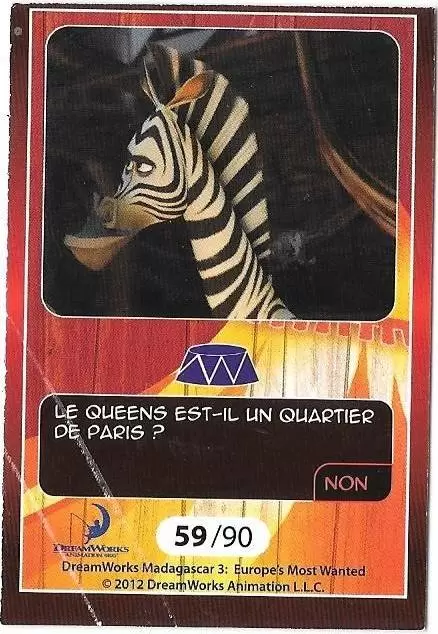 Le Collector Madagascar 3 (CORA / Match) - MARTY - Question 1