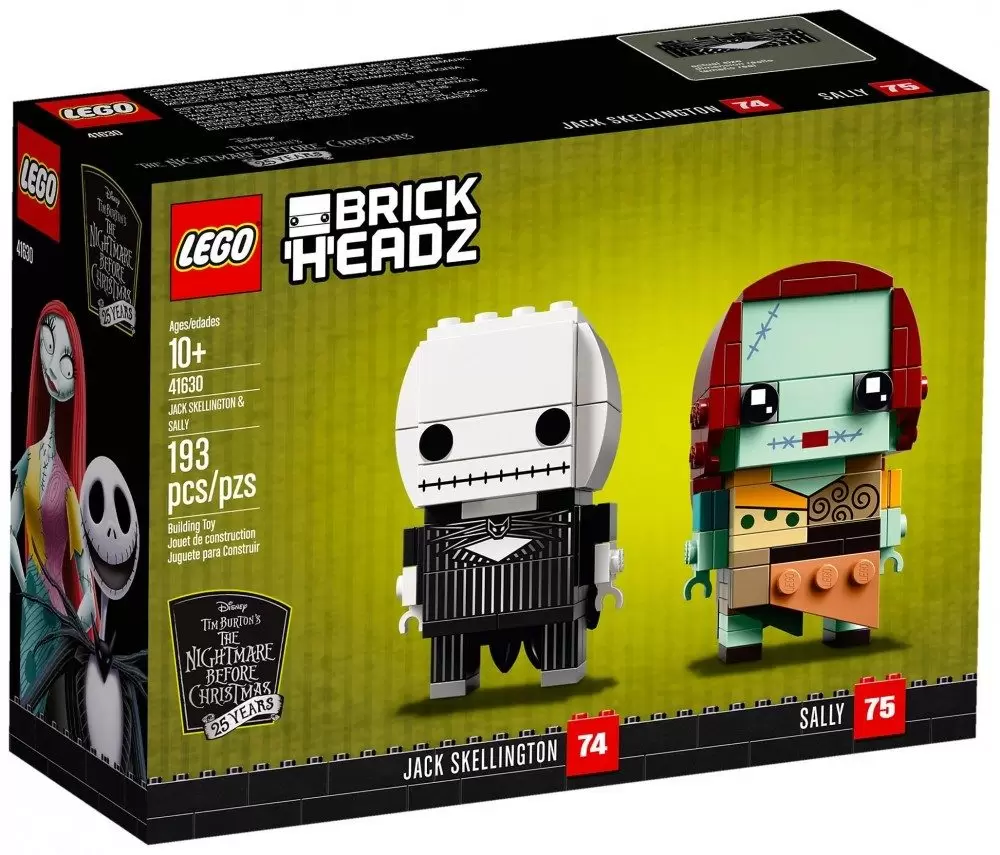 74 & 75 - Jack Skellington & Sally - LEGO BrickHeadz set 41630