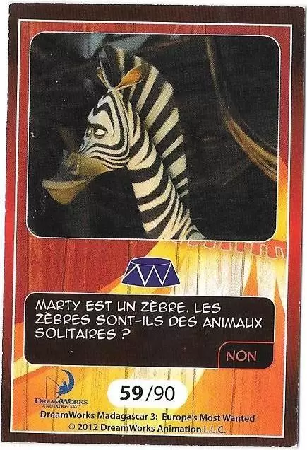 Le Collector Madagascar 3 (CORA / Match) - MARTY - Question 4