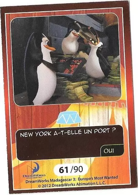 Le Collector Madagascar 3 (CORA / Match) - RICO ET KOWALSKI - Question 1