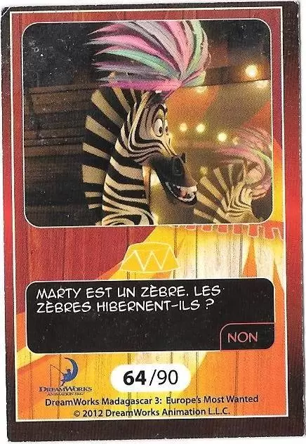 Le Collector Madagascar 3 (CORA / Match) - MARTY - Question 1