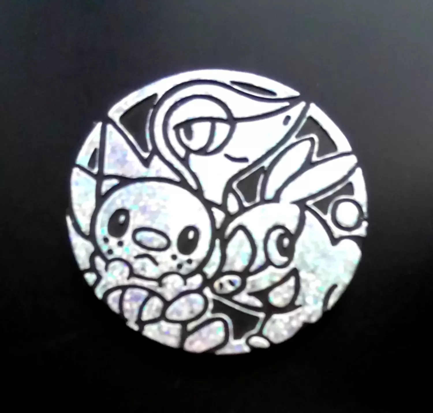 Jetons Pokemon - Vipelierre, Moustillon et Gruikui argent