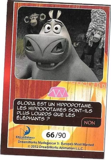 Le Collector Madagascar 3 (CORA / Match) - GLORIA - Question 2